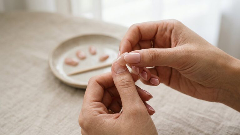 Application d'un press-on nail avec gel pad adhésif
