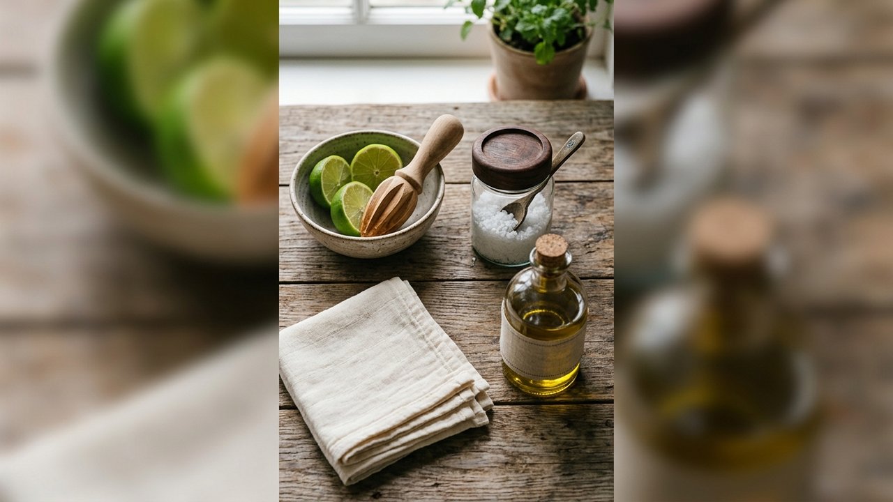 Produits naturels pour faire partir le henné : citron, bicarbonate, huile