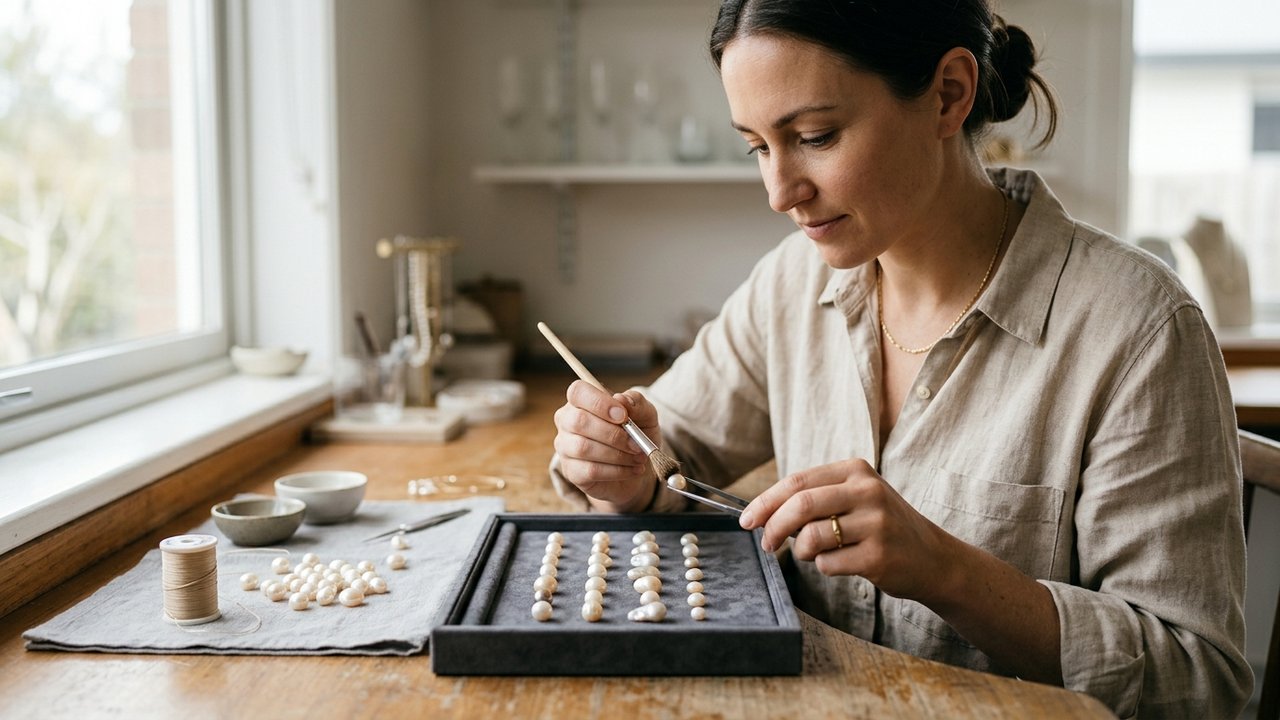 Nettoyage et inspection des perles avant renfilage