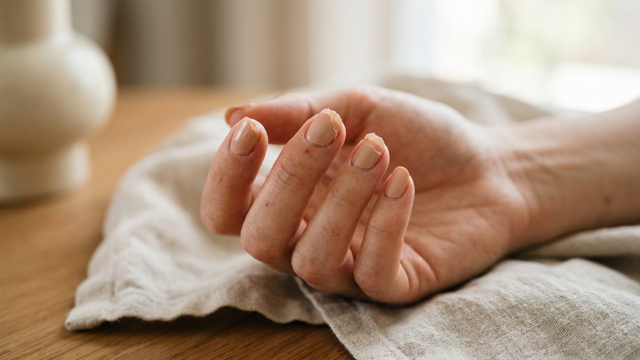 Ongle en gel qui se décolle au bout de l'ongle naturel