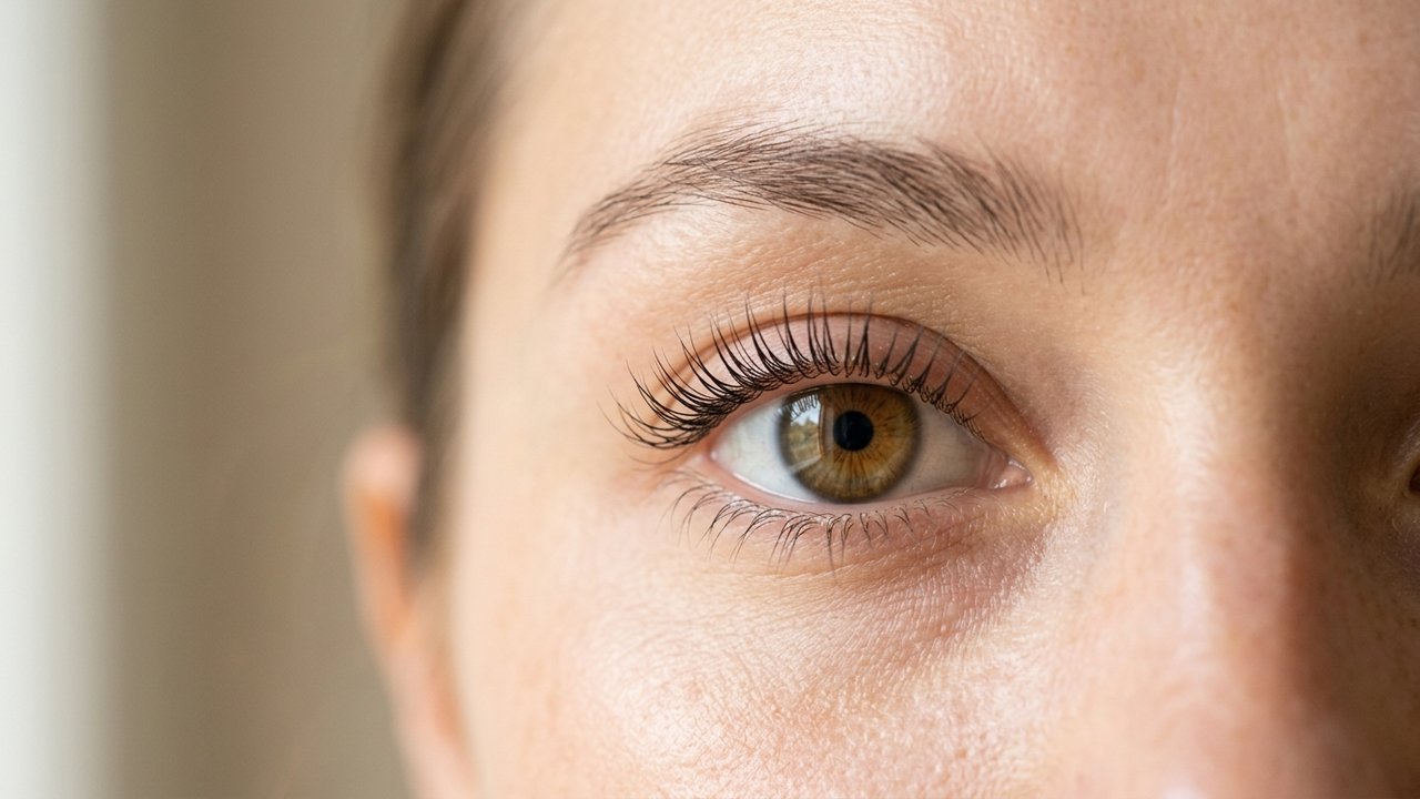 Rehaussement de cils avec teinture : résultat de cils courbés et teintés