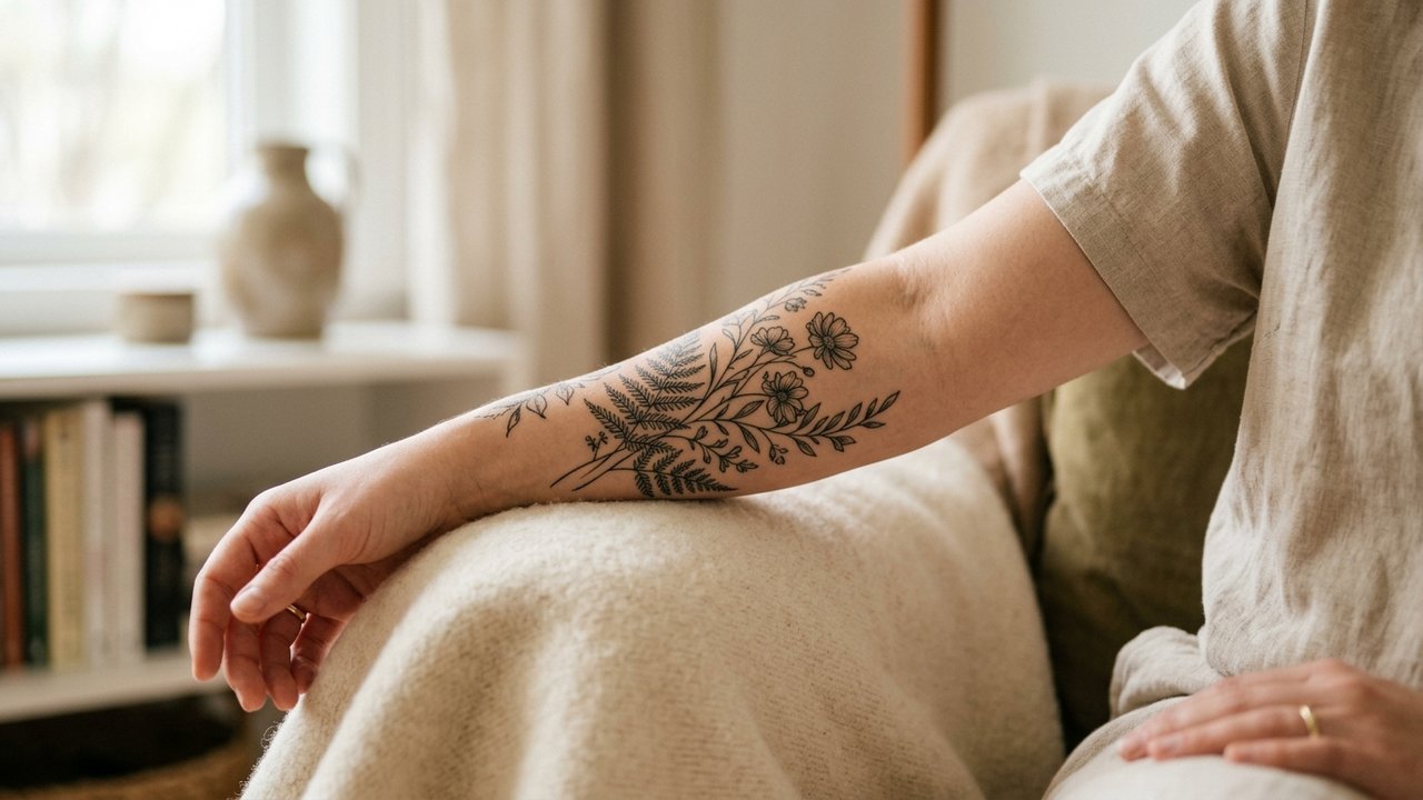 Tatouage complètement cicatrisé prêt pour la baignade