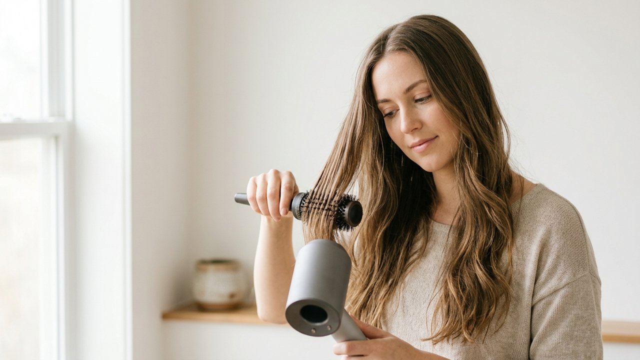 Technique de brushing à la brosse ronde pour discipliner les pointes