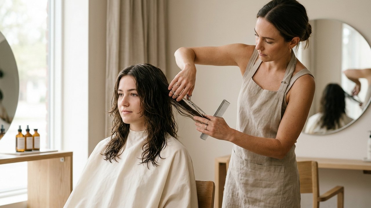 Coupe dégradée pour éviter les cheveux qui rebiquent vers l'extérieur