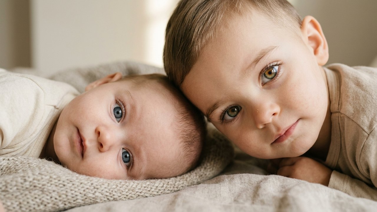 Évolution de la couleur des yeux d'un bébé vers une teinte hazel