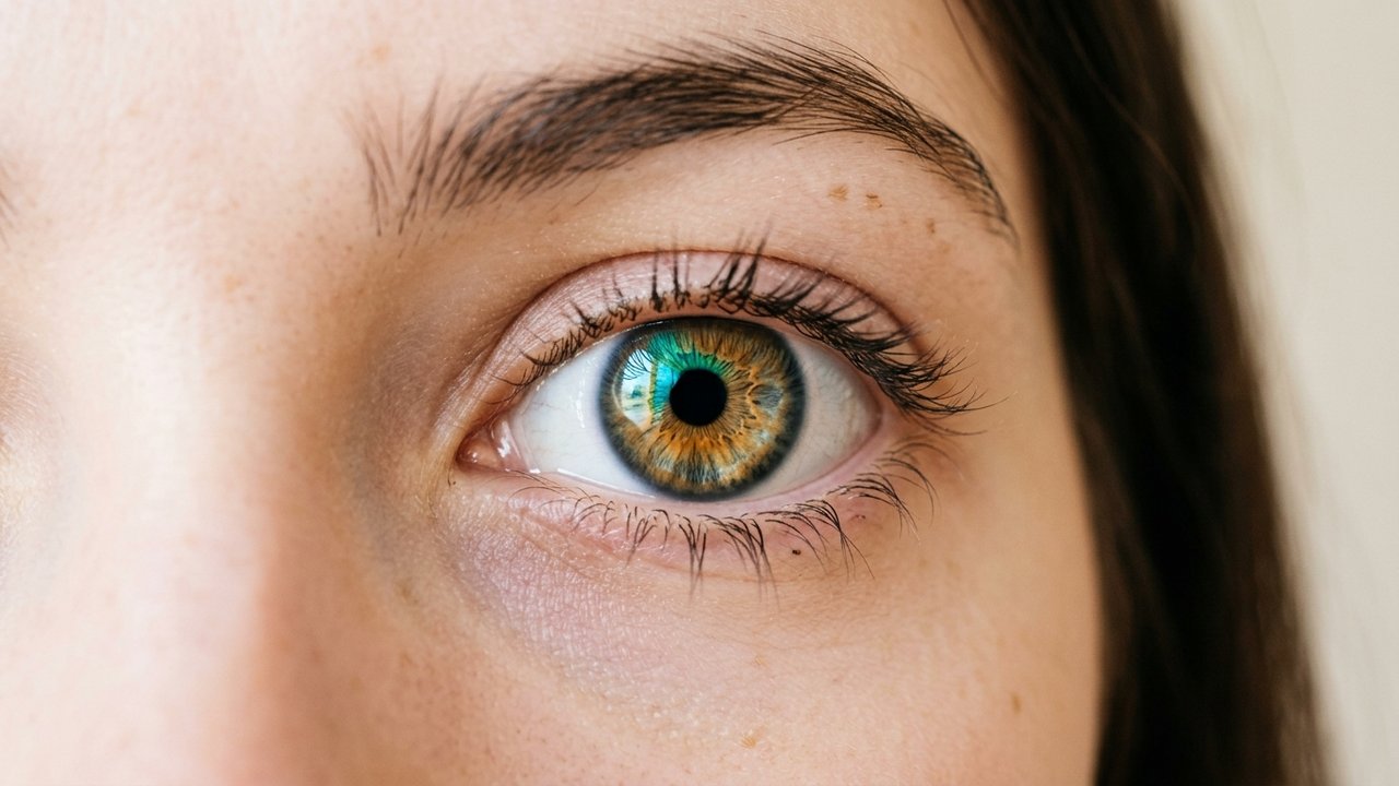 Hétérochromie partielle avec plusieurs teintes dans le même iris