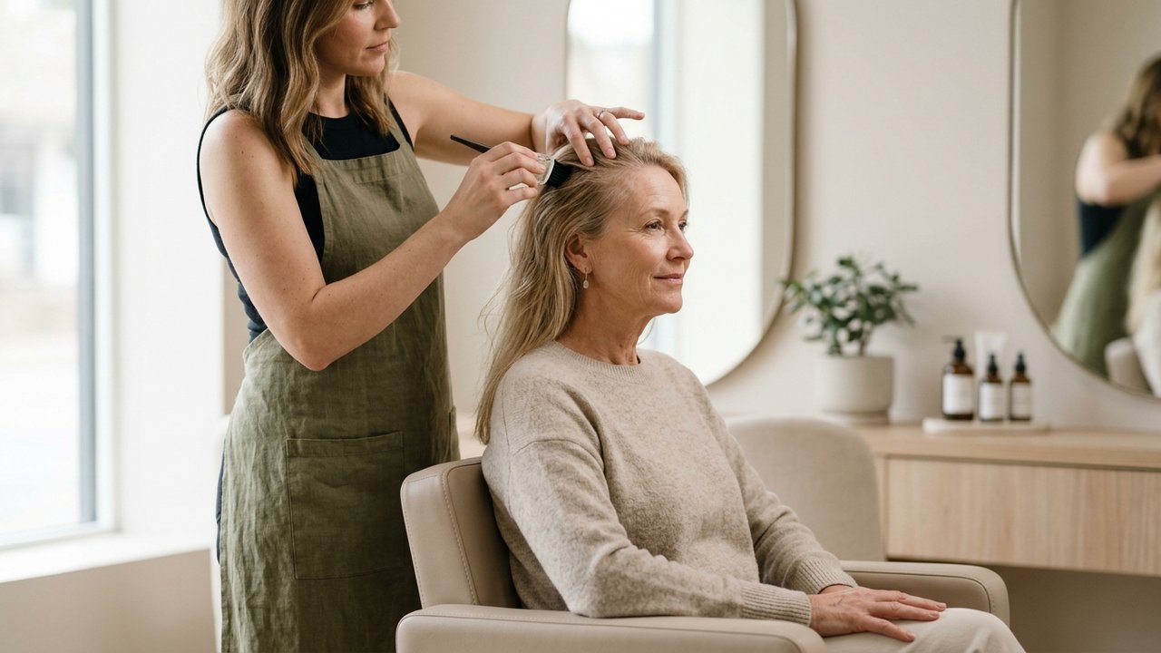 Traitement professionnel pour cheveux affinés et fragilisés à la ménopause