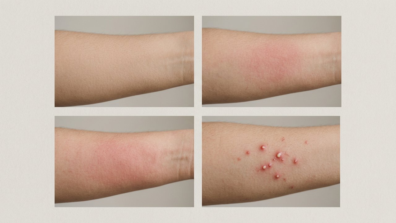 Comparaison visuelle entre infection, allergie et réaction bénigne sur tatouage