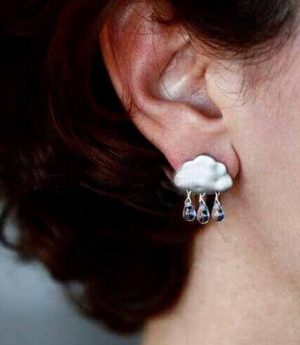 Boucles d'Oreilles Nuage & Gouttes