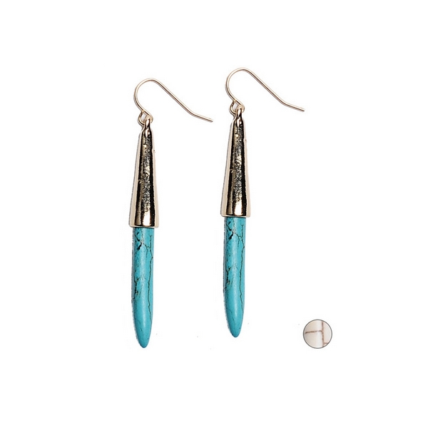 Boucles d'Oreilles Pendant Blanc 3