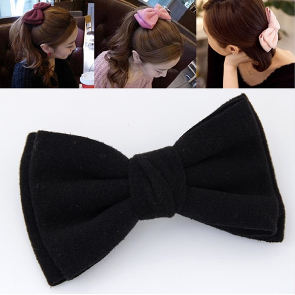 Barrette Coréenne Nœud noir