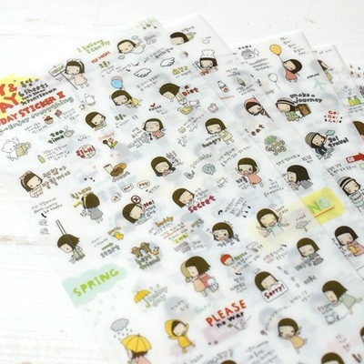 Pony Brown Day & Day - 6 planches de stickers Kawaii 3