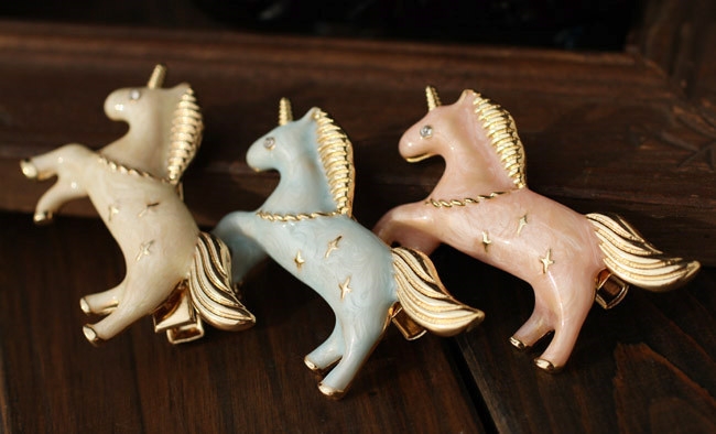 Barette Licorne Pastel 11