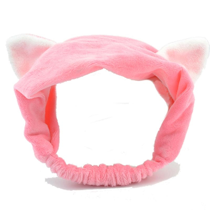 bandeau chat corée soin kawaii rose