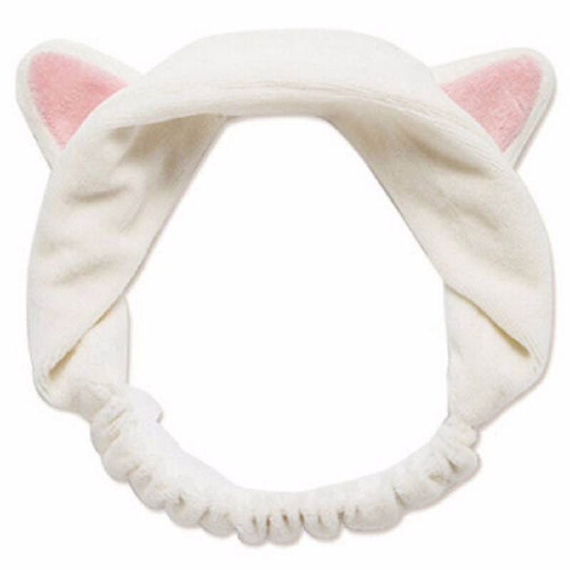 bandeau chat corée soin kawaii blanc