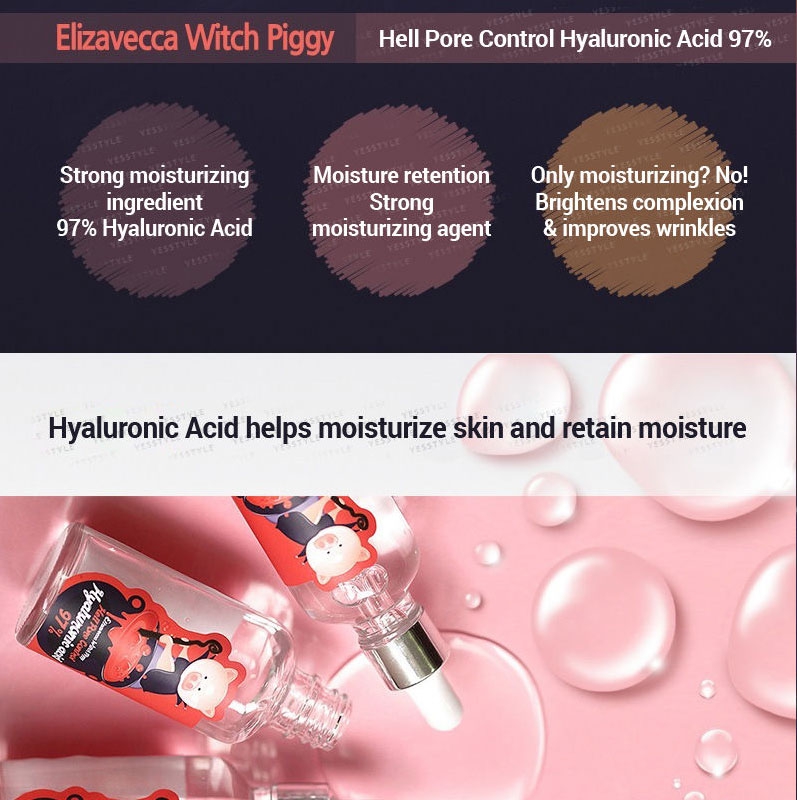 ELIZAVECCA - Sérum 97% Acide Hyaluronique Witch Piggy Hell Pore Control 4