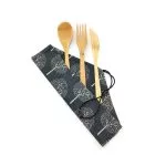 Set de 3 couverts en bambou Arbres