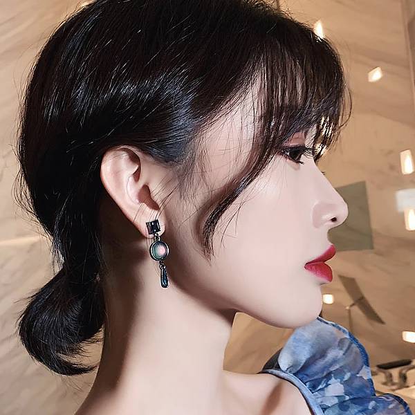 Boucles d'Oreilles Coréennes vintage Goutte d'eau 4