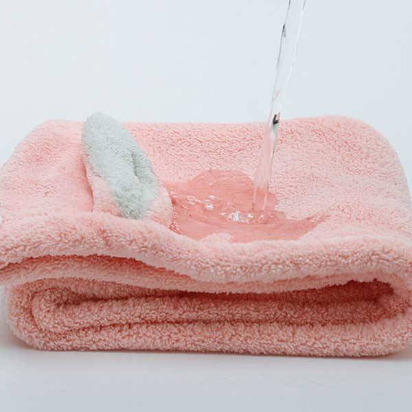 Bonnet séchage rapide Kawaii Lapin rose 4