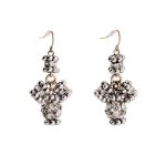 Boucles d'Oreilles Pendant Brillant Poire et Perle