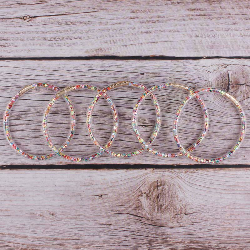 5 Bracelets Jonc Bouddhiste