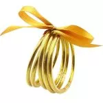 5 Bracelets Jonc Or Bouddhiste